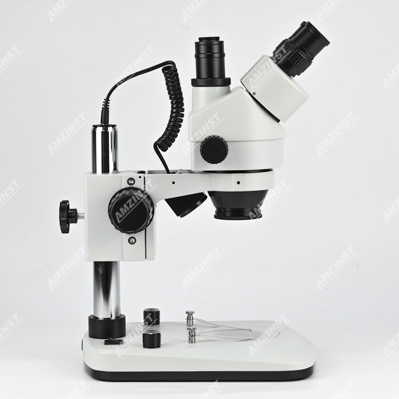 Тринокулярный стереомикроскоп ZM-2TD5L с увеличением 0,7X-4,5X Тринокулярный стереомикроскоп ZM-2TD5L с увеличением 0,7X-4,5X