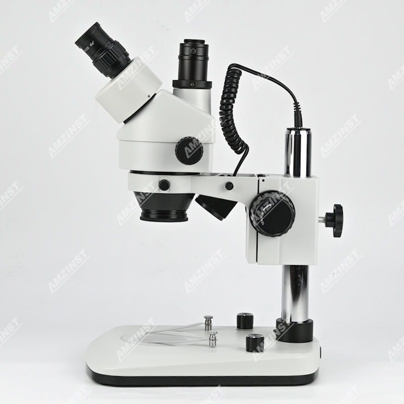 Тринокулярный стереомикроскоп ZM-2TD5L с увеличением 0,7X-4,5X Тринокулярный стереомикроскоп ZM-2TD5L с увеличением 0,7X-4,5X