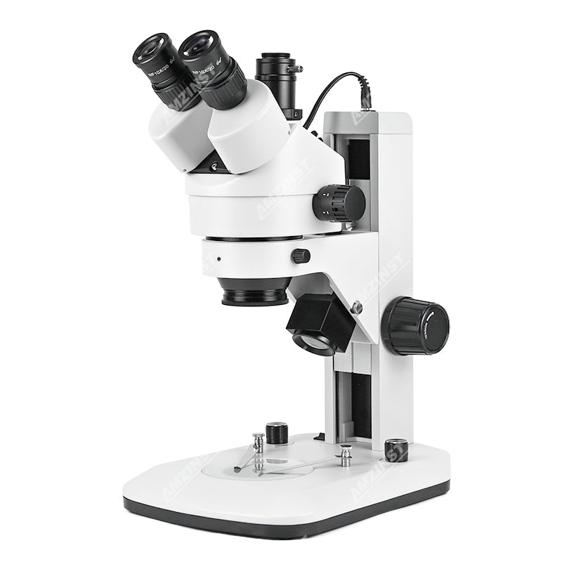 Тринокулярный стереомикроскоп ZM-2TD6 с увеличением 0,7X-4,5X Тринокулярный стереомикроскоп ZM-2TD6 с увеличением 0,7X-4,5X