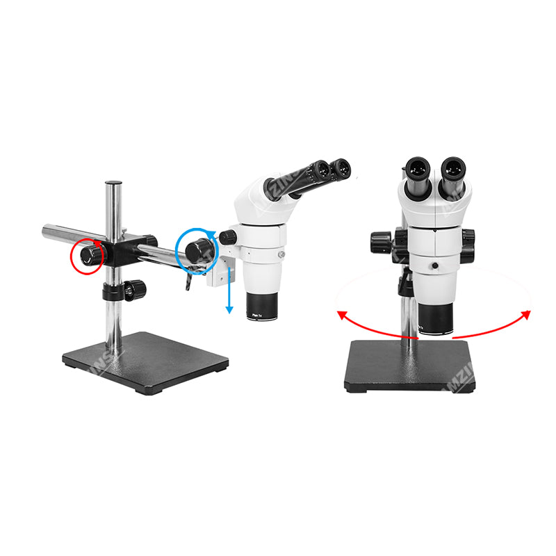 Бинокулярный стереомикроскоп серии ZM-80BP4 с параллельным увеличением и однорычажной стойкой T-P4  Бинокулярный стереомикроскоп серии ZM-80BP4 с параллельным увеличением и однорычажной стойкой T-P4