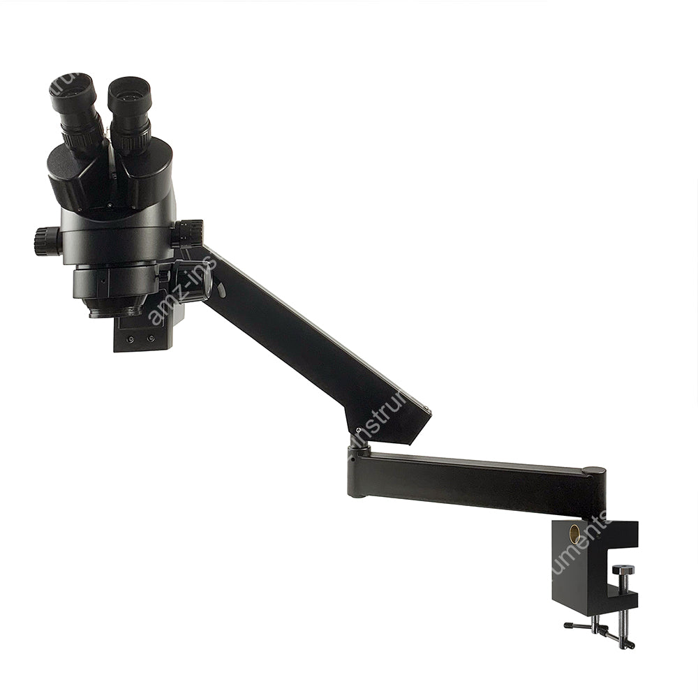 Тринокулярный стереомикроскоп ZM-2TP7B 0,7x-4,5x с шарнирным штативом с С-образным зажимом Тринокулярный стереомикроскоп ZM-2TP7B 0,7x-4,5x с шарнирным штативом с С-образным зажимом