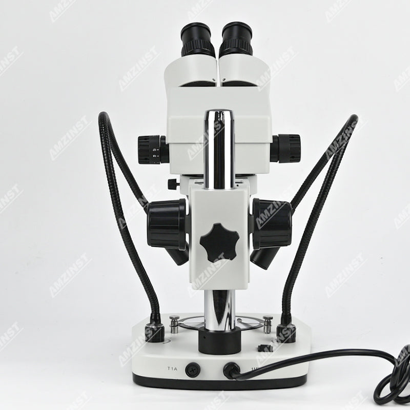 ZM0745B-D9 Стереомикроскоп с увеличением 0,7X-4,5X и источником света с двумя гибкими стойками ZM0745B-D9 Стереомикроскоп с увеличением 0,7X-4,5X и источником света с двумя гибкими стойками