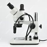 ZM0745T-D9 Стереомикроскоп с увеличением 0,7X-4,5X и источником света на двух гибких стойках ZM0745T-D9 Стереомикроскоп с увеличением 0,7X-4,5X и источником света на двух гибких стойках