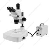ZM6565T-2FLS Zoom 0.65-6.5x Brightfield & Darkfield Diascopic Microscope With 5W Fiber Light Source