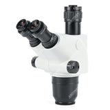 ZM-6565THE 0.65-6.5X Simul-Focal Trinocular Stereo Zoom Microscope Head ZM-6565THE 0.65-6.5X Simul-Focal Trinocular Stereo Zoom Microscope Head