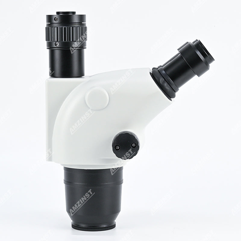 ZM-6565THE 0.65-6.5X Simul-Focal Trinocular Stereo Zoom Microscope Head ZM-6565THE 0.65-6.5X Simul-Focal Trinocular Stereo Zoom Microscope Head