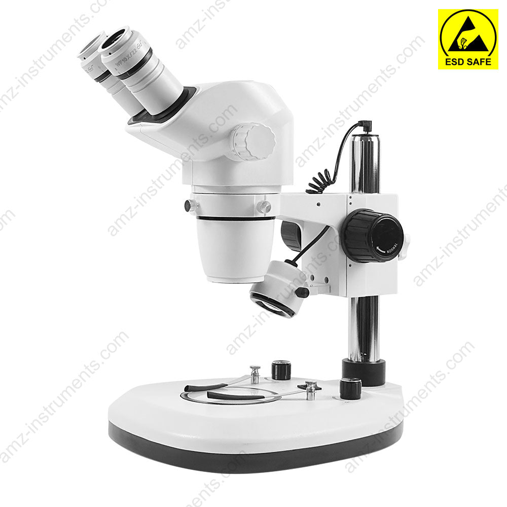 ZM6745B-D4ESD 0.67-4.5X Zoom Binocular ESD Safe Stereo Microscope ZM6745B-D4ESD 0.67-4.5X Zoom Binocular ESD Safe Stereo Microscope