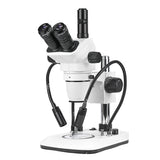 ZM6745T-D9 стереомикроскоп с увеличением 0,67X-4,5X и двойным осветителем ZM6745T-D9 стереомикроскоп с увеличением 0,67X-4,5X и двойным осветителем