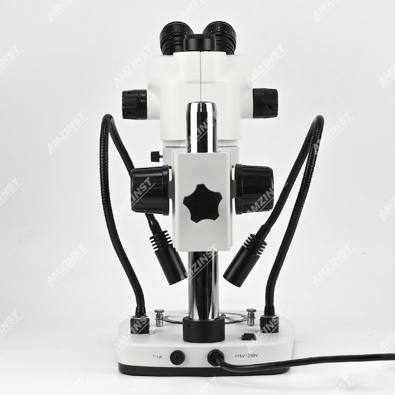 ZM6745T-D9 стереомикроскоп с увеличением 0,67X-4,5X и двойным осветителем ZM6745T-D9 стереомикроскоп с увеличением 0,67X-4,5X и двойным осветителем
