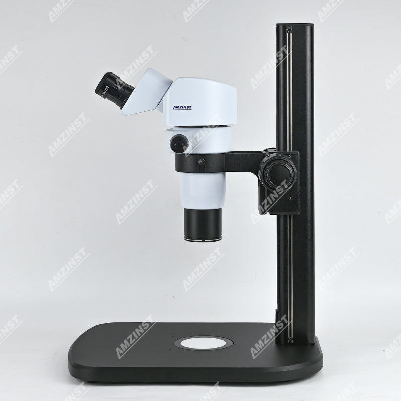 ZM850-M3R500 Ergonomic Tilting Binocular Zoom Stereo Microscope with Heavy Base Microscope Track Stand ZM850-M3R500 Ergonomic Tilting Binocular Zoom Stereo Microscope with Heavy Base Microscope Track Stand
