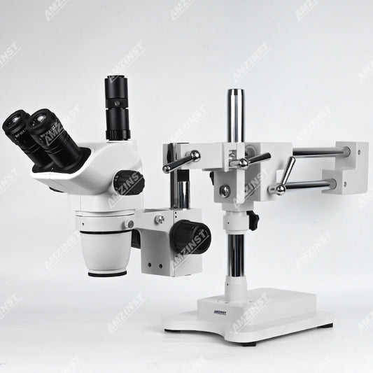 ZMG-3TP2 0.67x-4.5x тринокулярный стереомикроскоп Greenough с двухрычажной стойкой