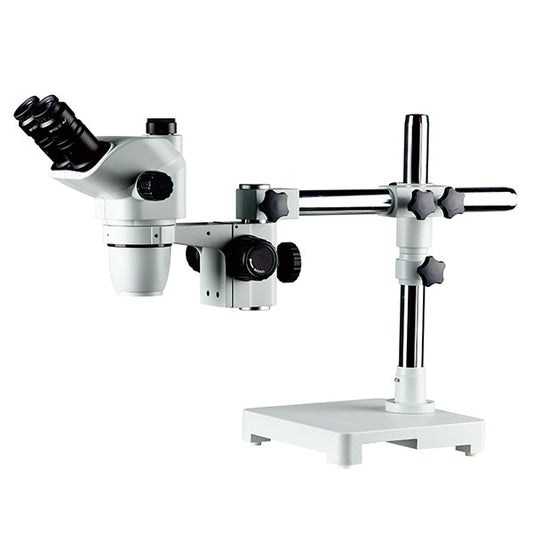 ZMG-3TP1 0.67x-4.5x Greenough Trinocular Stereo Microscope With Single Arm Boom Stand