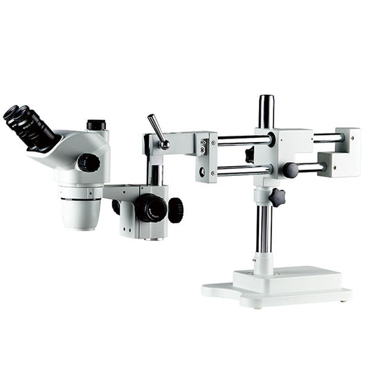 ZMG-3TP2 0.67x-4.5x Greenough Trinocular Stereo Microscope With Dual Arm Boom Stand