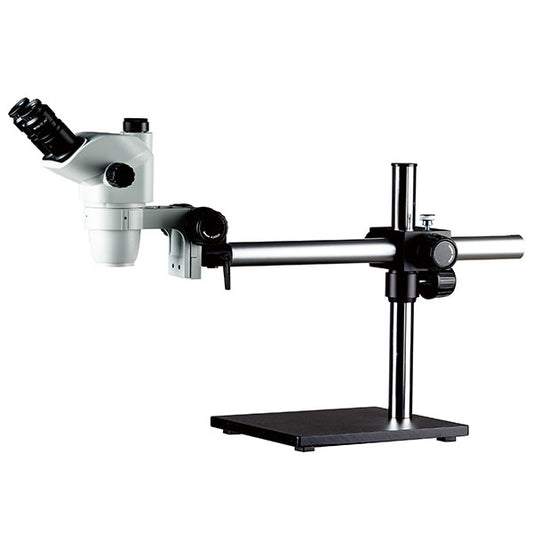 ZMG-3TP4 0.67x-4.5x Greenough Trinocular Stereo Microscope With Single Arm Boom Stand