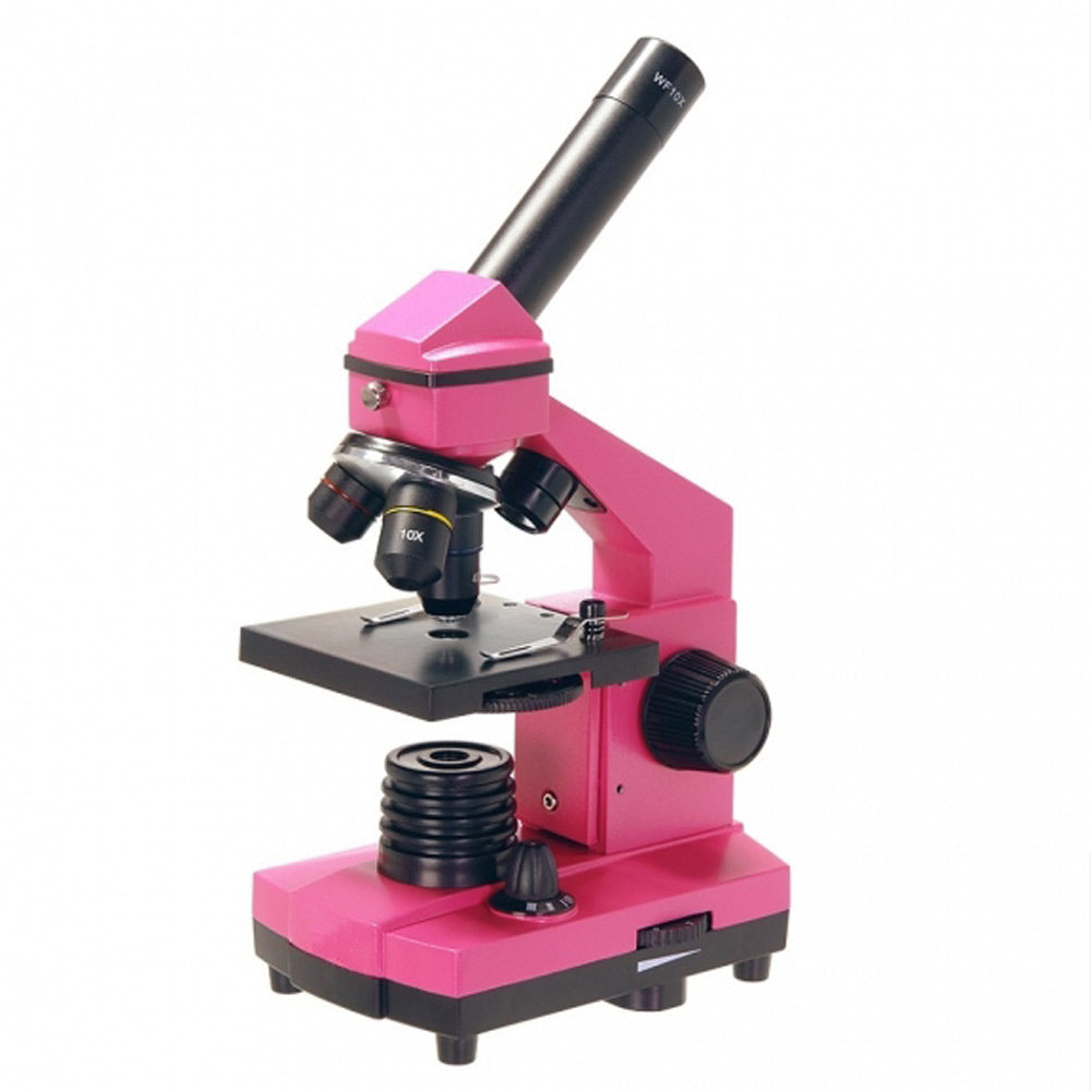 NK-T16B 40x-640x розовый студенческий монокулярный микроскоп с верхней и нижней светодиодной подсветкой NK-T16B 40x-640x розовый студенческий монокулярный микроскоп с верхней и нижней светодиодной подсветкой