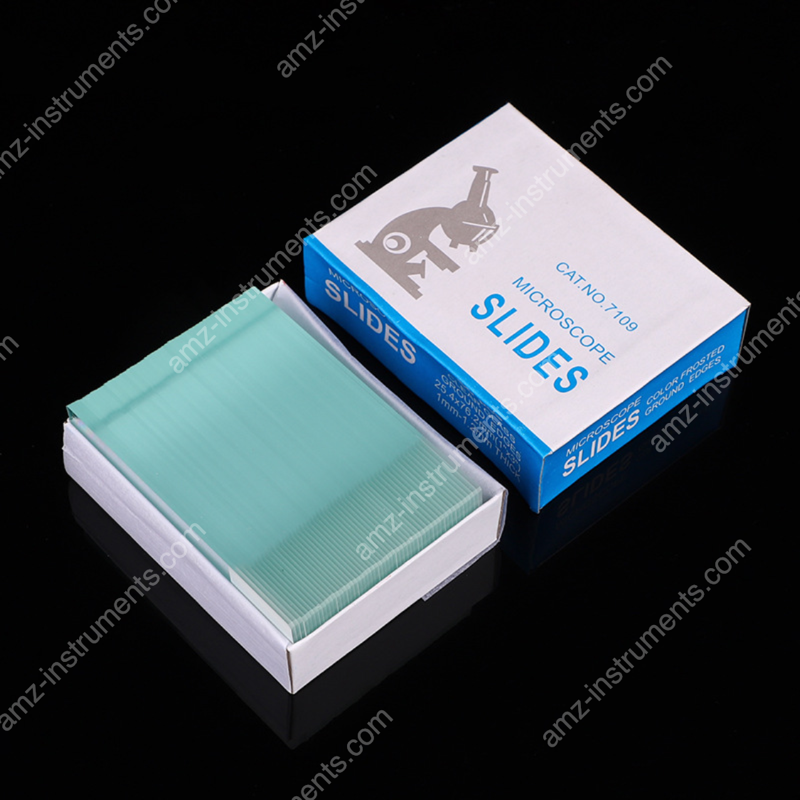 BP-7109W Blindmikroskop Objektträger mit einem weißen beschichteten Ende BP-7109W Blindmikroskop Objektträger mit einem weißen beschichteten Ende