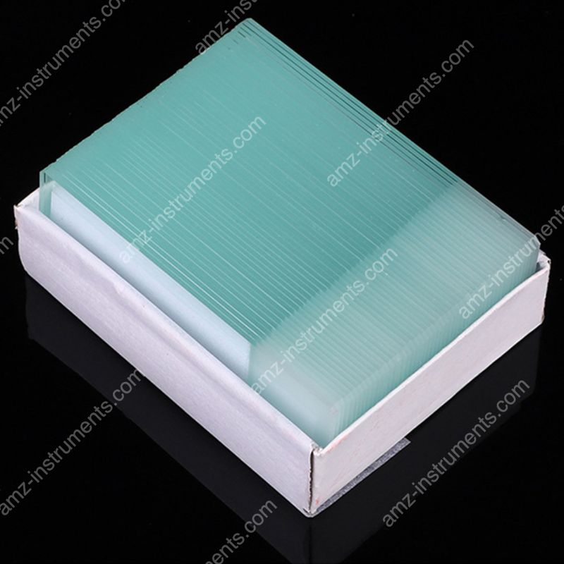 BP-7109W Blindmikroskop Objektträger mit einem weißen beschichteten Ende BP-7109W Blindmikroskop Objektträger mit einem weißen beschichteten Ende