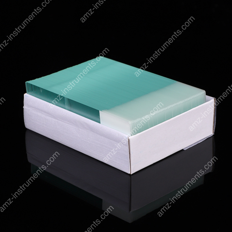 BP-7109W Blindmikroskop Objektträger mit einem weißen beschichteten Ende BP-7109W Blindmikroskop Objektträger mit einem weißen beschichteten Ende