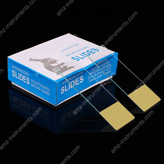 BP-7109Y Blindmikroskop-Objektträger der Grundkante mit einem gelben beschichteten Ende