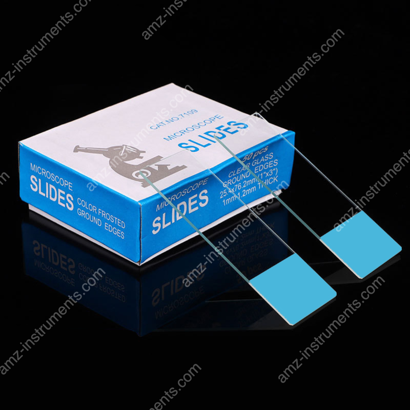 BP-7109B Чистые предметные стекла для микроскопа со шлифованным краем и односторонним синим покрытием BP-7109B Чистые предметные стекла для микроскопа со шлифованным краем и односторонним синим покрытием