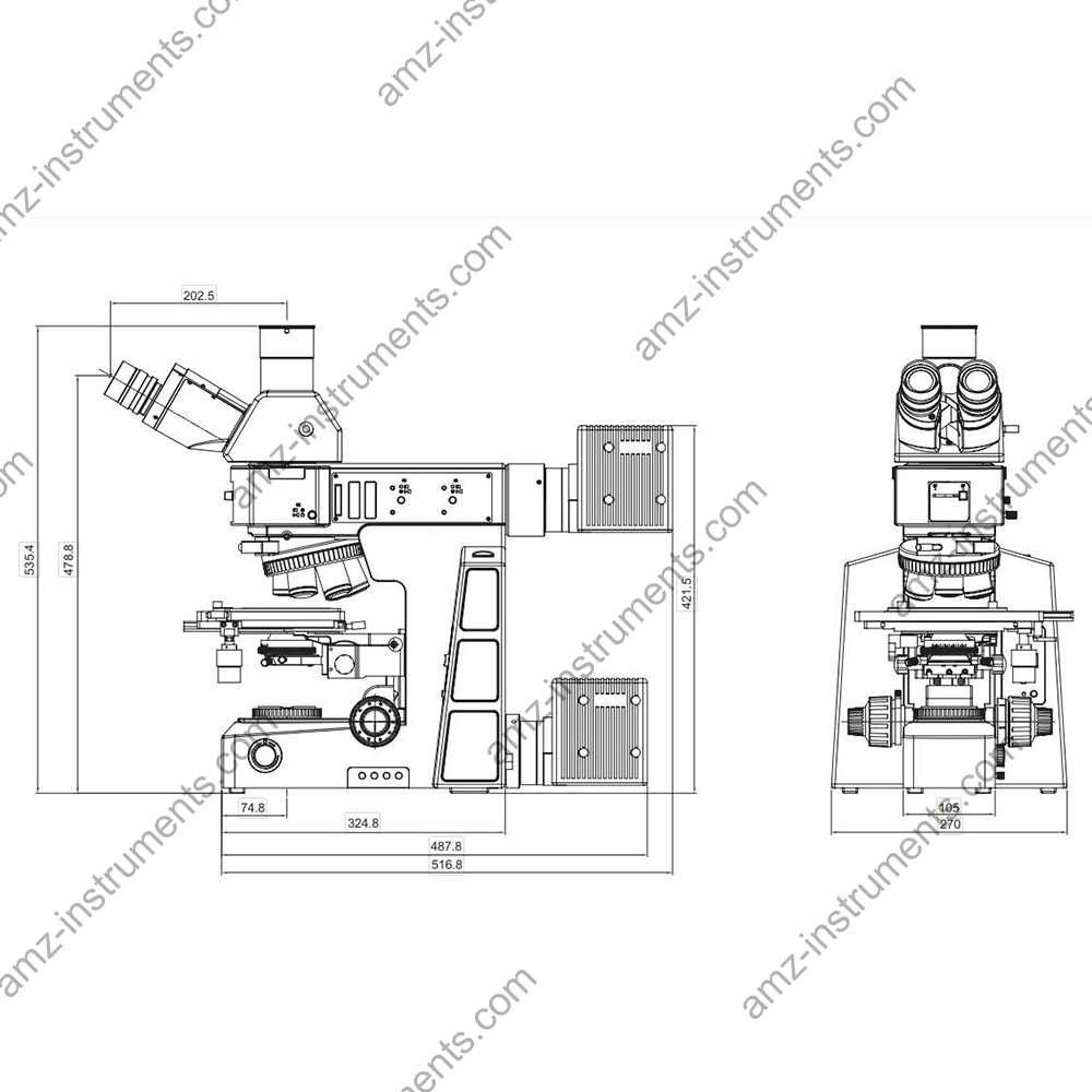 Металлургический микроскоп AJX-50M с полуапохроматическим объективом Infinity Bright & Dark  Металлургический микроскоп AJX-50M с полуапохроматическим объективом Infinity Bright & Dark