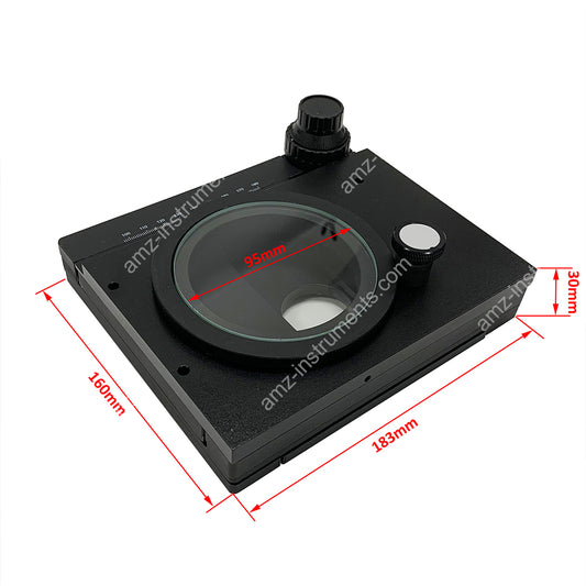 Механический рабочий стол AMS-02 XY с ходом 75x55 мм и вращением на 360°