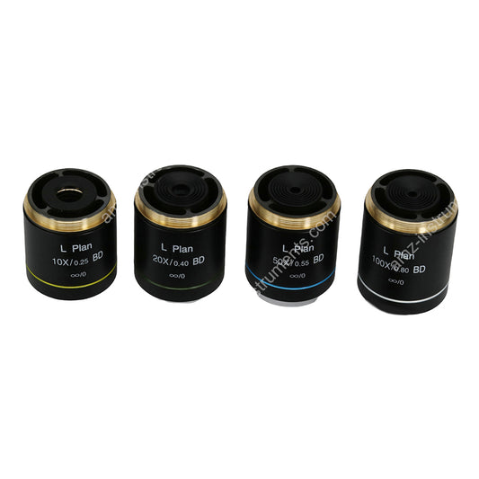 ME-200BD Series LWD Infinity Plan Achromatic Bright & Dark Metallographic Objectives 200 мм 5X/ 10X/ 20X/ 50X/ 100X