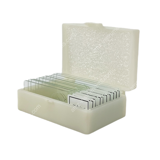 Микроскоп MP-10L, готовые предметные стекла 10 шт. Пластиковая коробка