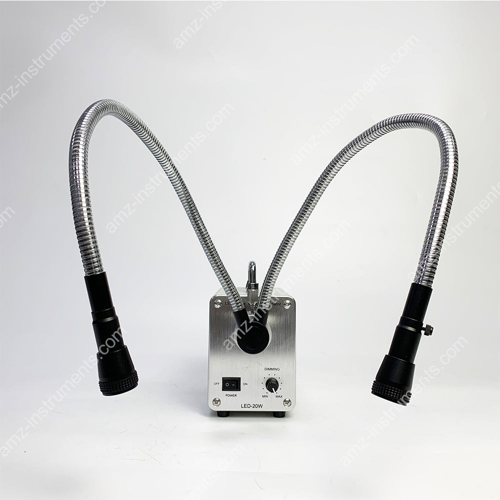 OFL-L20 20 Вт светодиодный волоконно-оптический двойной светильник на гибкой стойке с регулируемой фокусирующей линзой OFL-L20 20 Вт светодиодный волоконно-оптический двойной светильник на гибкой стойке с регулируемой фокусирующей линзой