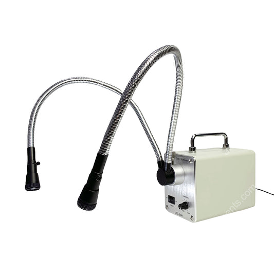 OFL-L20 20 Вт светодиодный волоконно-оптический двойной светильник на гибкой стойке с регулируемой фокусирующей линзой