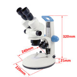 Бинокулярный стереомикроскоп ZM0745B-D12 с увеличением 0,7X-4,5X и ручкой для переноски Бинокулярный стереомикроскоп ZM0745B-D12 с увеличением 0,7X-4,5X и ручкой для переноски
