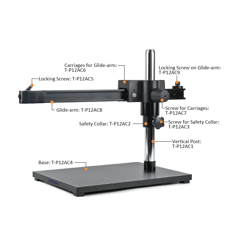 T-P12 Ultra-Glide Gliding Arm Boom Stand with 76mm Focus Mount