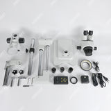 ZM-2TP2CL 7X-45X Boom stand stereo microscope with 5.1MP microscope camera 144 LED light