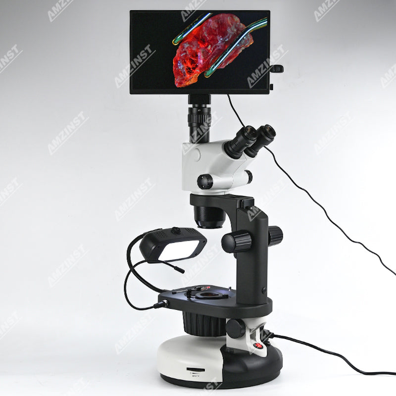ASZ-ZT9LCD4K Trinocular Jewelry Gemologica Microscope With 4K Camera