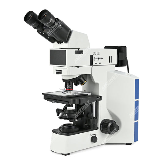 Microscopio metalúrgico binocular AJX-40MB con luz de transmisión y reflejo