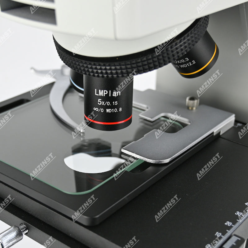 Microscopio metalúrgico trinocular AJX-40MT con luz de transmisión y reflejo