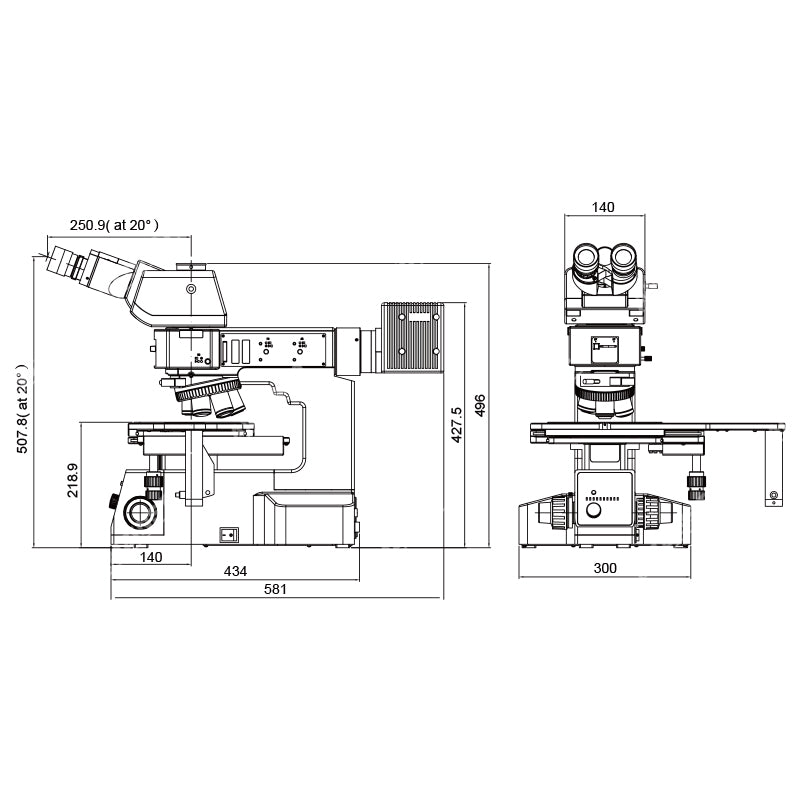 AJX-6R/ AJX-6RF Wafer Inspection Bright/Dark Field Metallographic Microscope