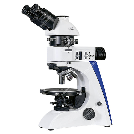 Microscopio polarizador trinocular APM-30TRF con transmisión y reflejo de iluminación