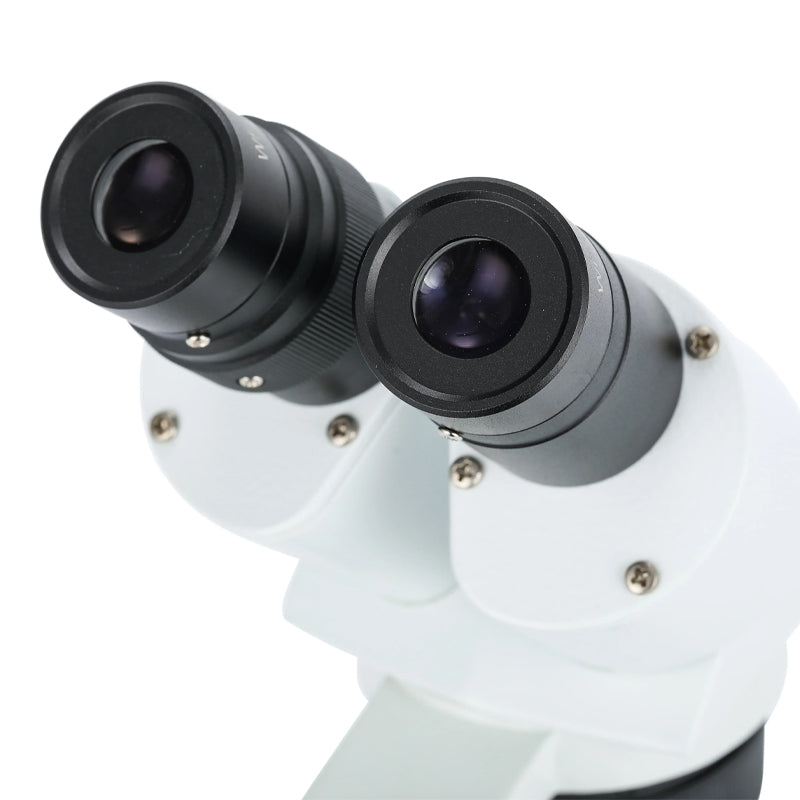 AST-5C Classic 360° Rotatable Binocular Stereo Microscope with Turnable objective (2x-4x), pillar stand, and LED transmitted and incident illumination