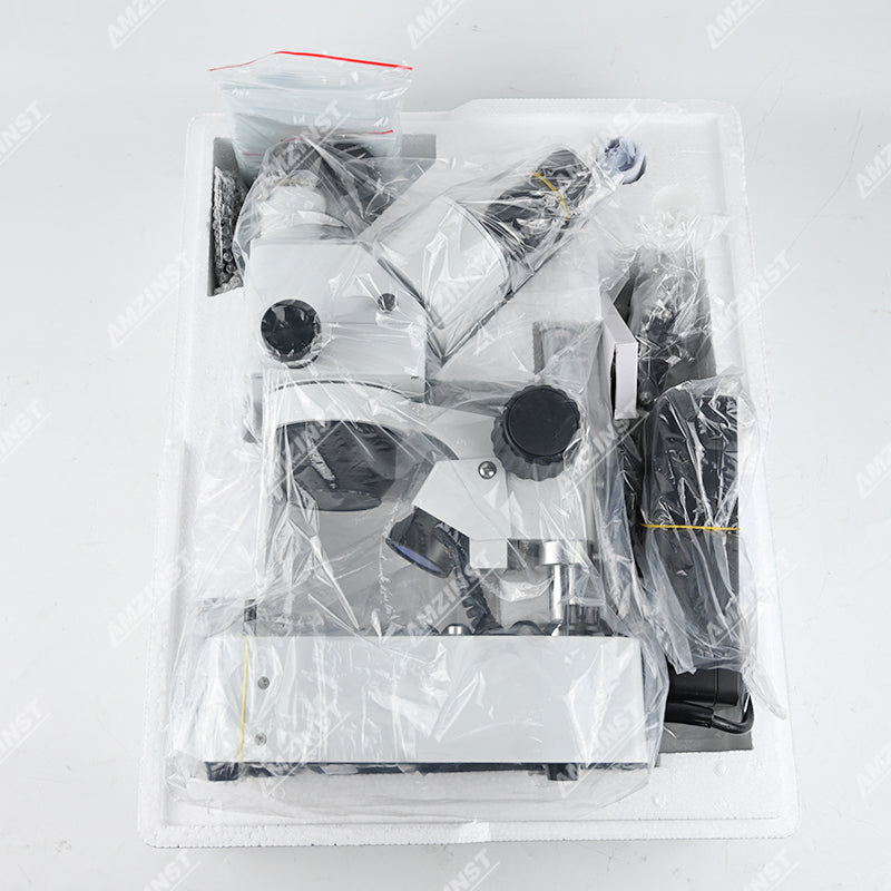 ASZ-ZT5W Zoom 10X-40X White Trinocular Diamond/Jewelry Microscope with Darkfield Attachment