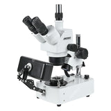 ASZ-ZT5W Zoom 10X-40X White Trinocular Diamond/Jewelry Microscope with Darkfield Attachment