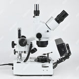 ASZ-ZT5W Zoom 10X-40X White Trinocular Diamond/Jewelry Microscope with Darkfield Attachment