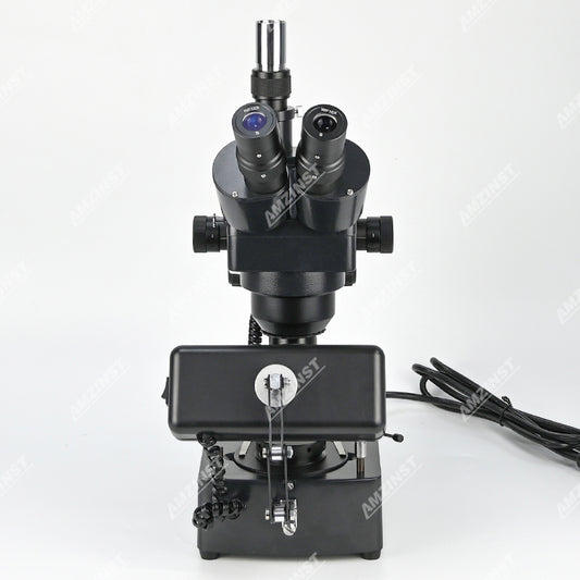 ASZ-ZT5 ZOOM 10X-40X Microscopio de diamantes/joyas trinoculares con accesorio de campo oscuro