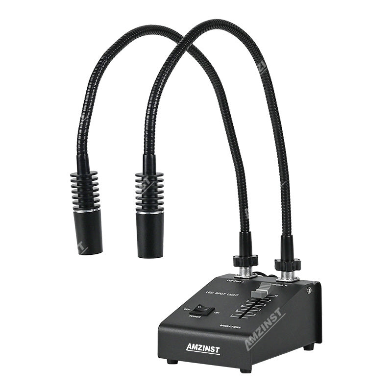 Fuente de luz para microscopio de cuello de cisne doble DF-LEDR