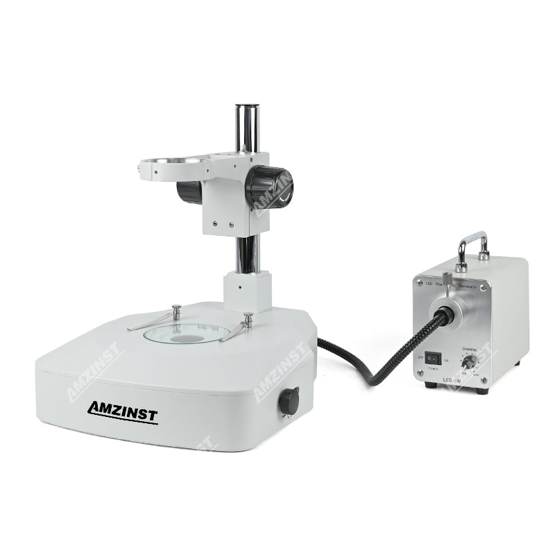 DL-2FLS Brightfield & Darkfield 5W Fiber Diascopic Illumination Microscope Stand