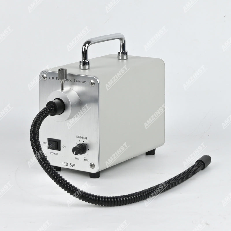 DL-2FLS Brightfield & Darkfield 5W Fiber Diascopic Illumination Microscope Stand