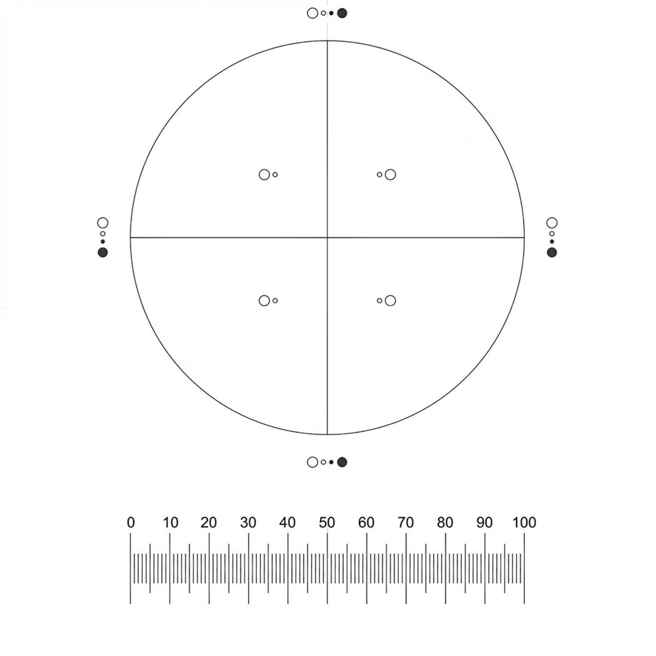 ER-57 Eyepiece Reticle for analysis in pharmaceutical Applications PSA Pattern