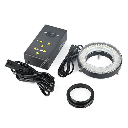 LED-144T Direction-Adjustable Microscope Ring Light with Adapter for Stereo Microscopes