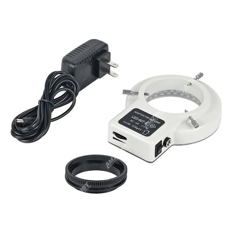 LED-60TB Iluminador de luz del anillo de microscopio blanco con aprobación UL y CE