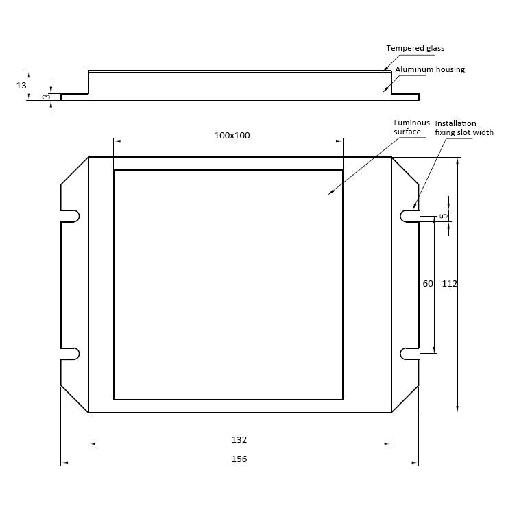 LED-BL4 LED Panel Back Light 100 x 100mm (4x4 inch)